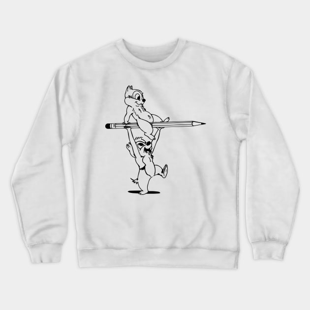 Chip n Dale Inktober Special Crewneck Sweatshirt by Joker & Angel